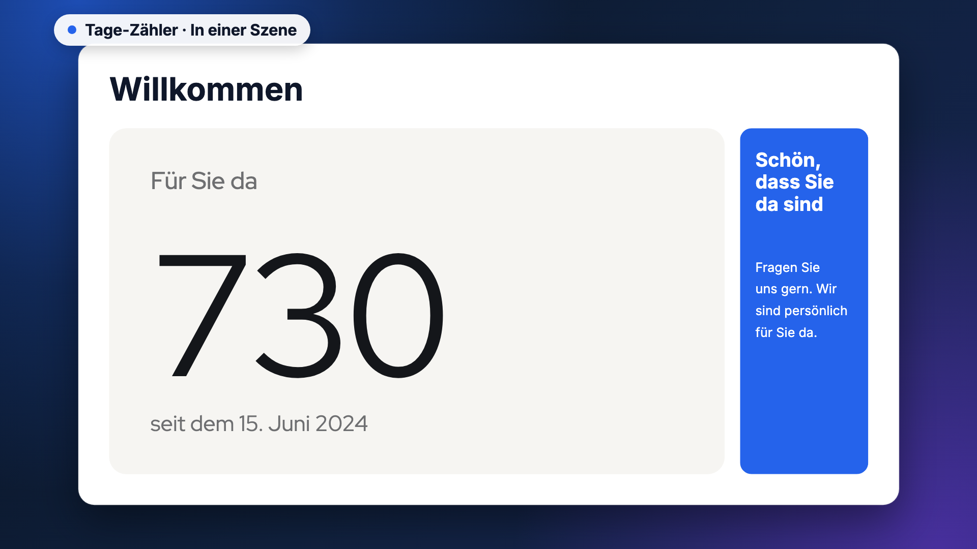 Day Counter in the scene-example view