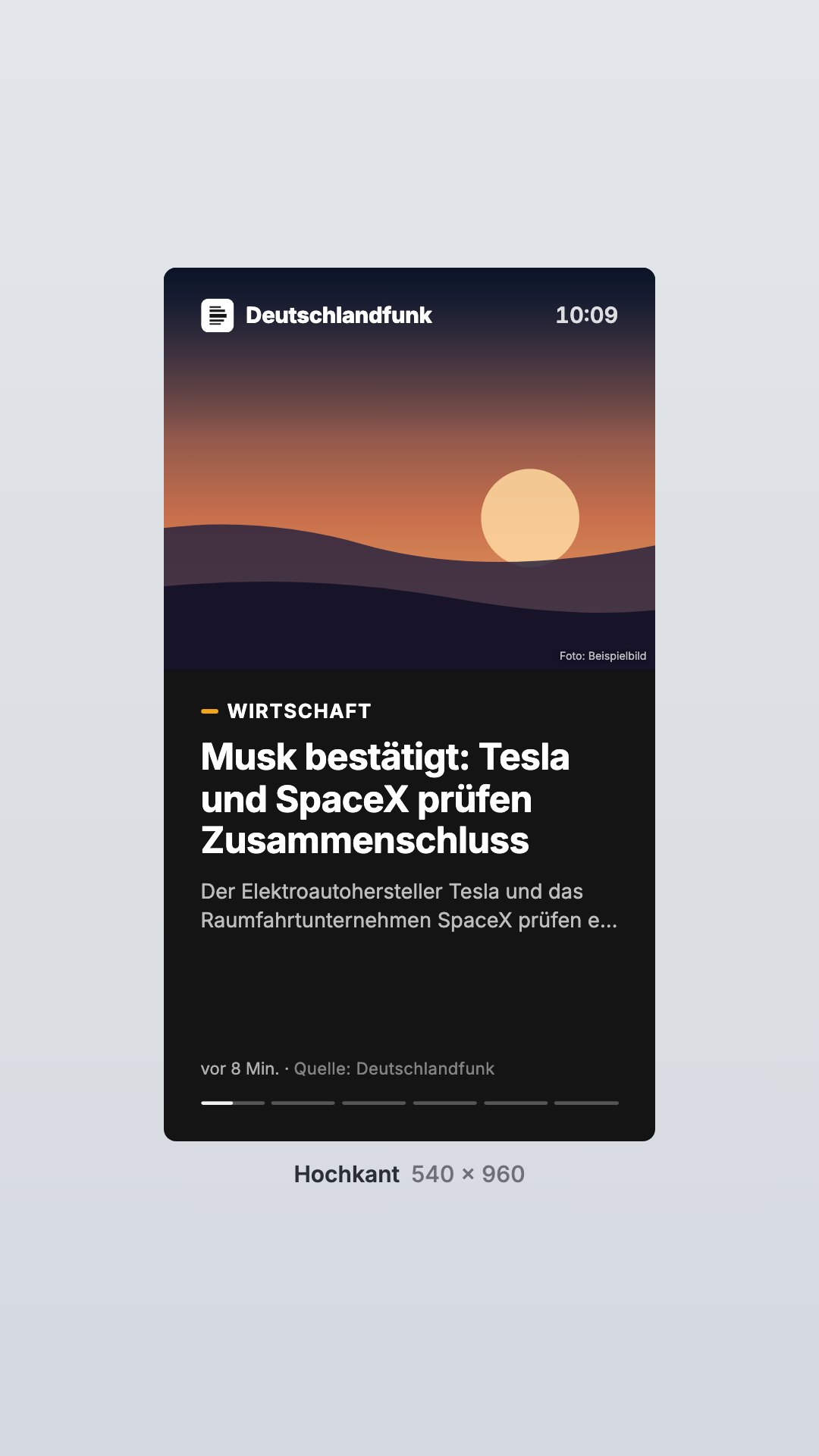 Deutschlandfunk in the Portrait view
