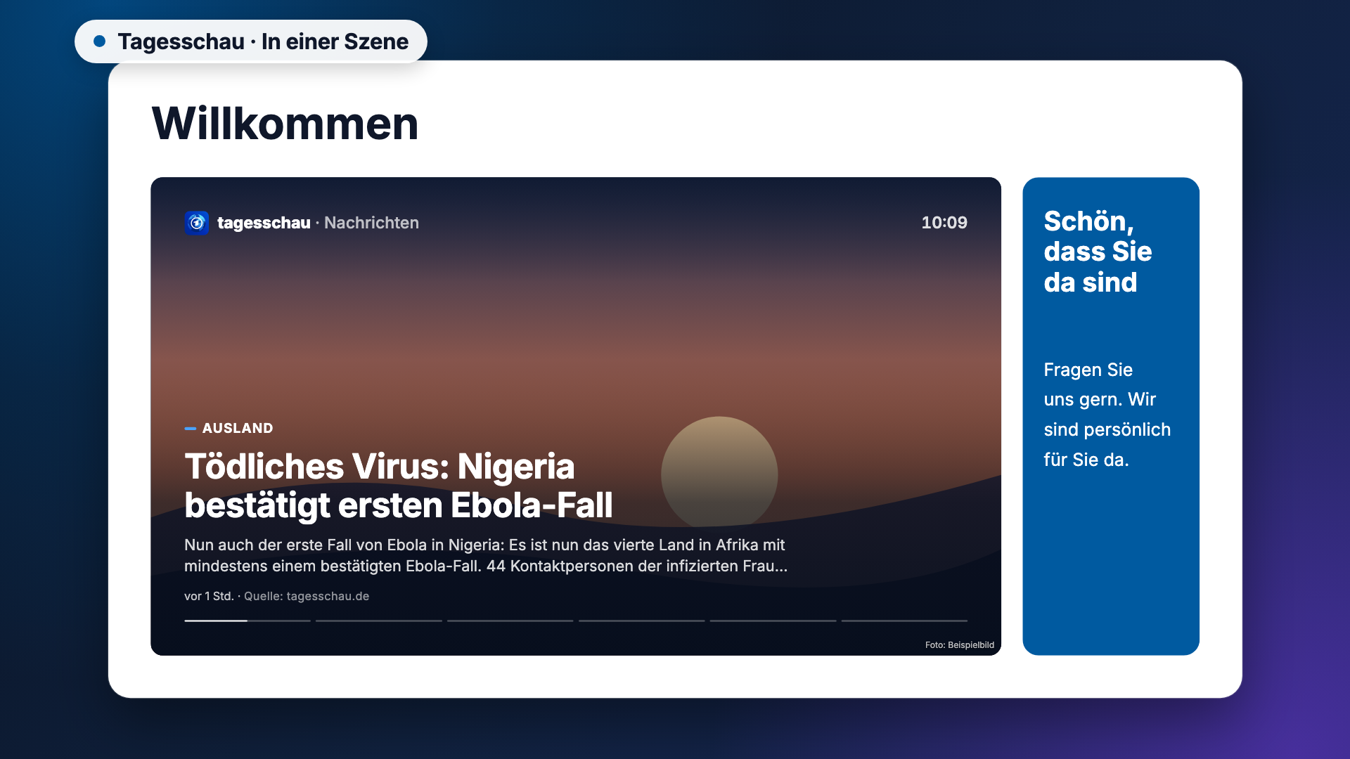Tagesschau in the scene-example view