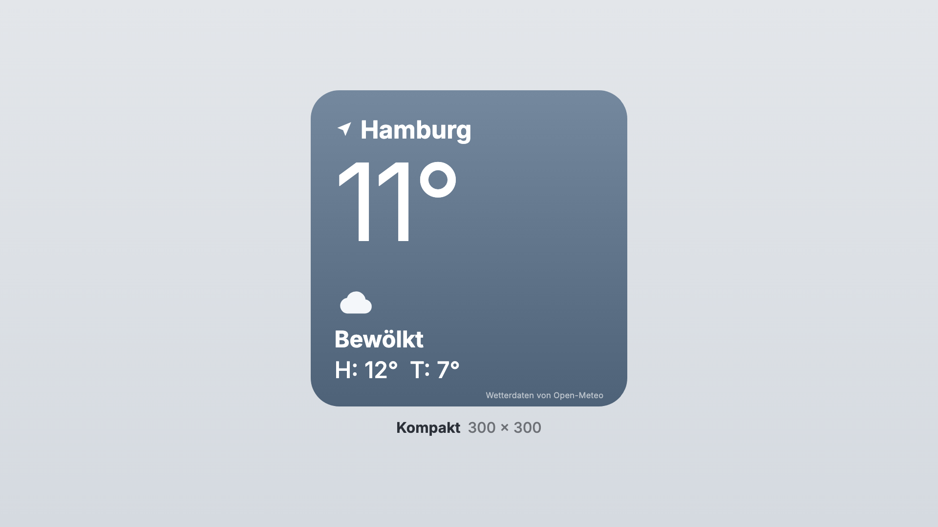 Weather in the Compact view