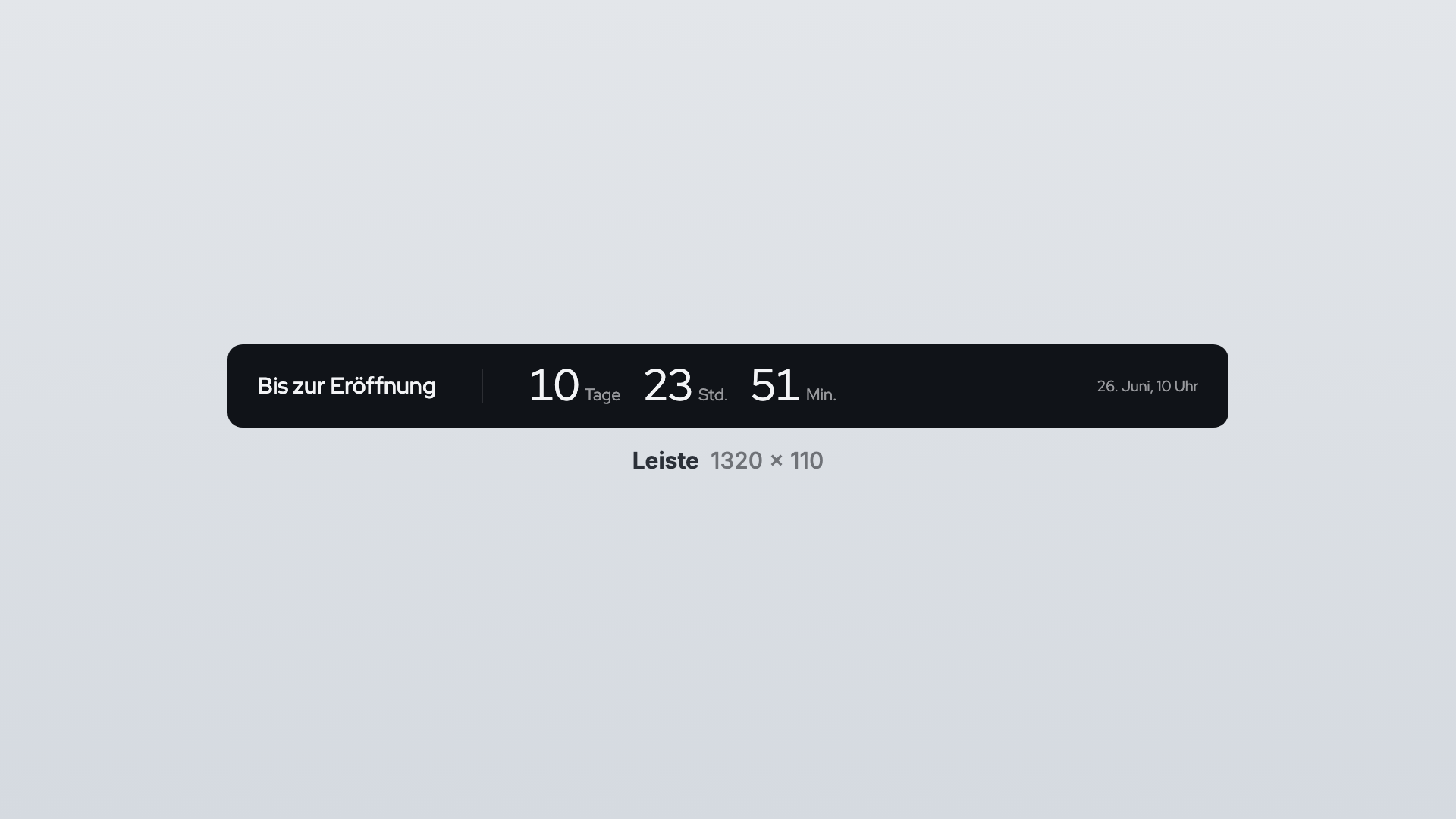 Countdown in the Bar view