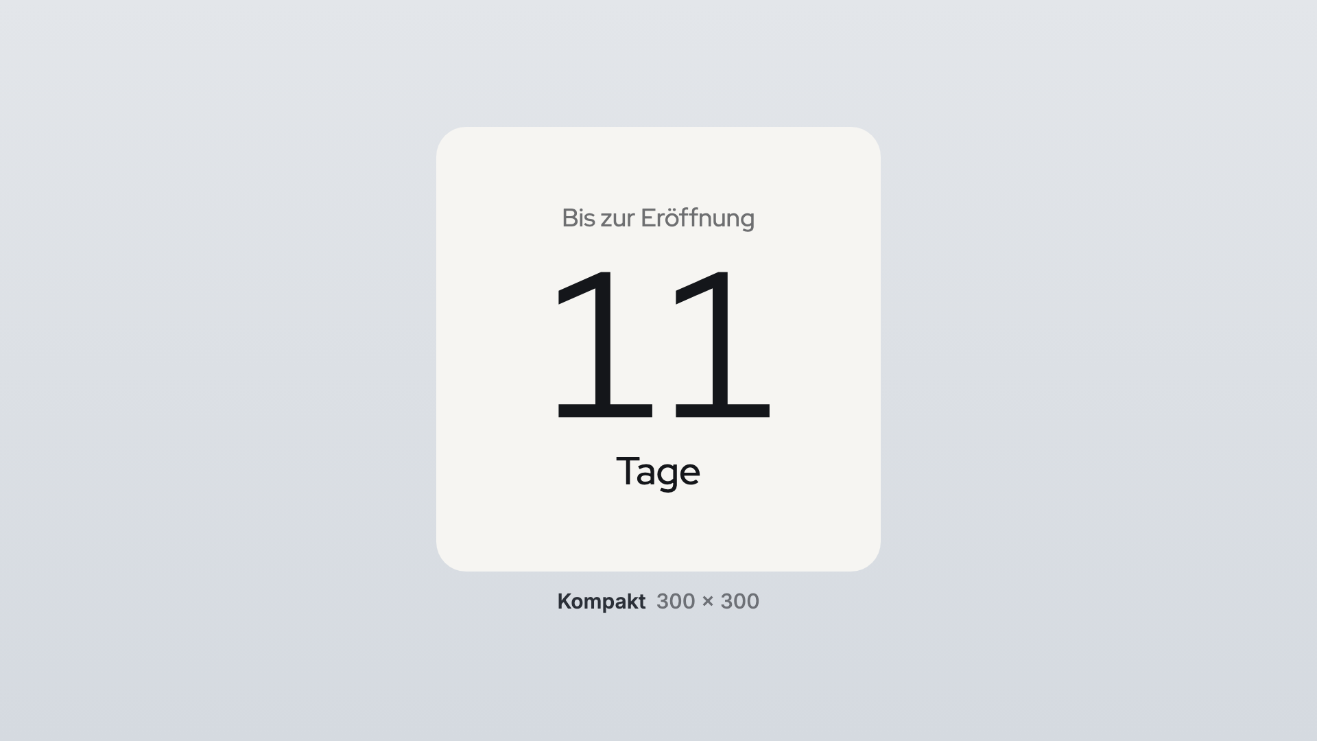 Countdown in the Compact view