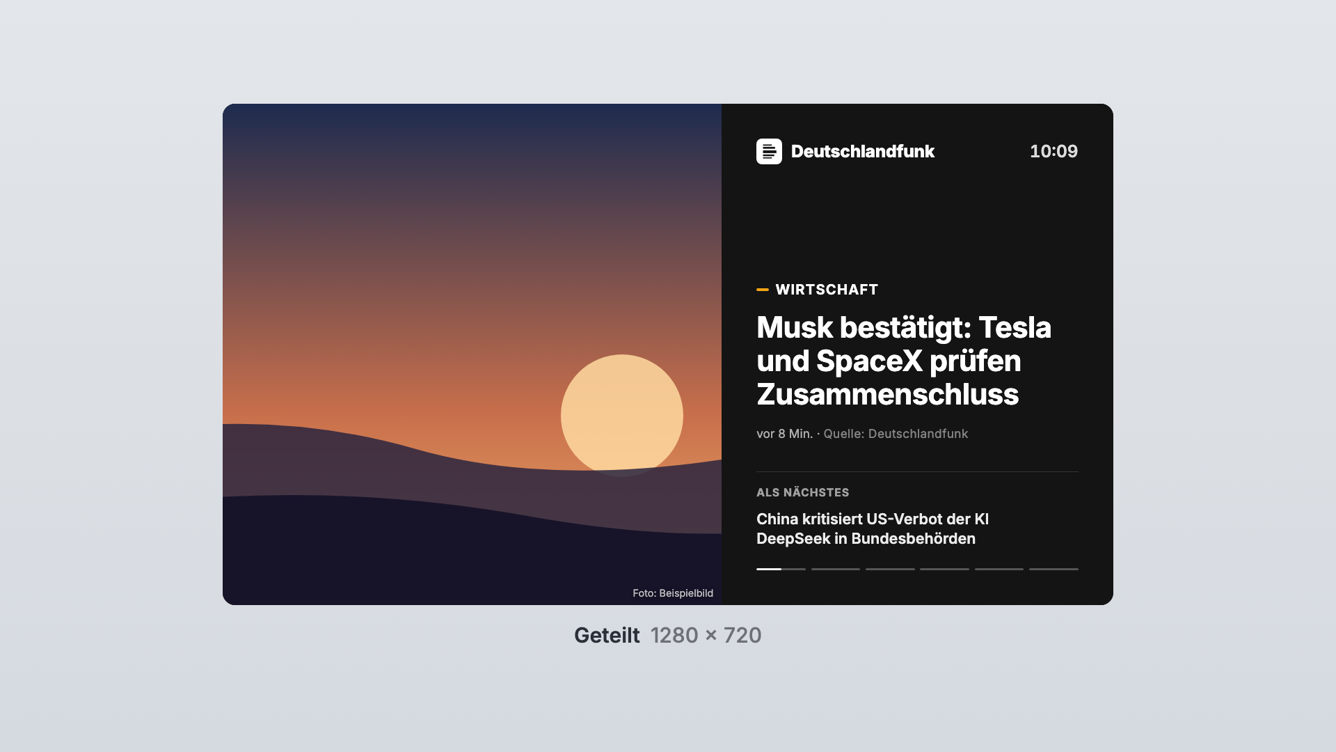 Deutschlandfunk in the Split view