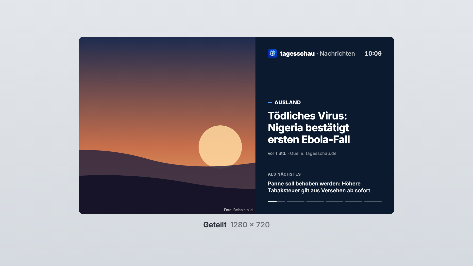 Tagesschau in the Split view