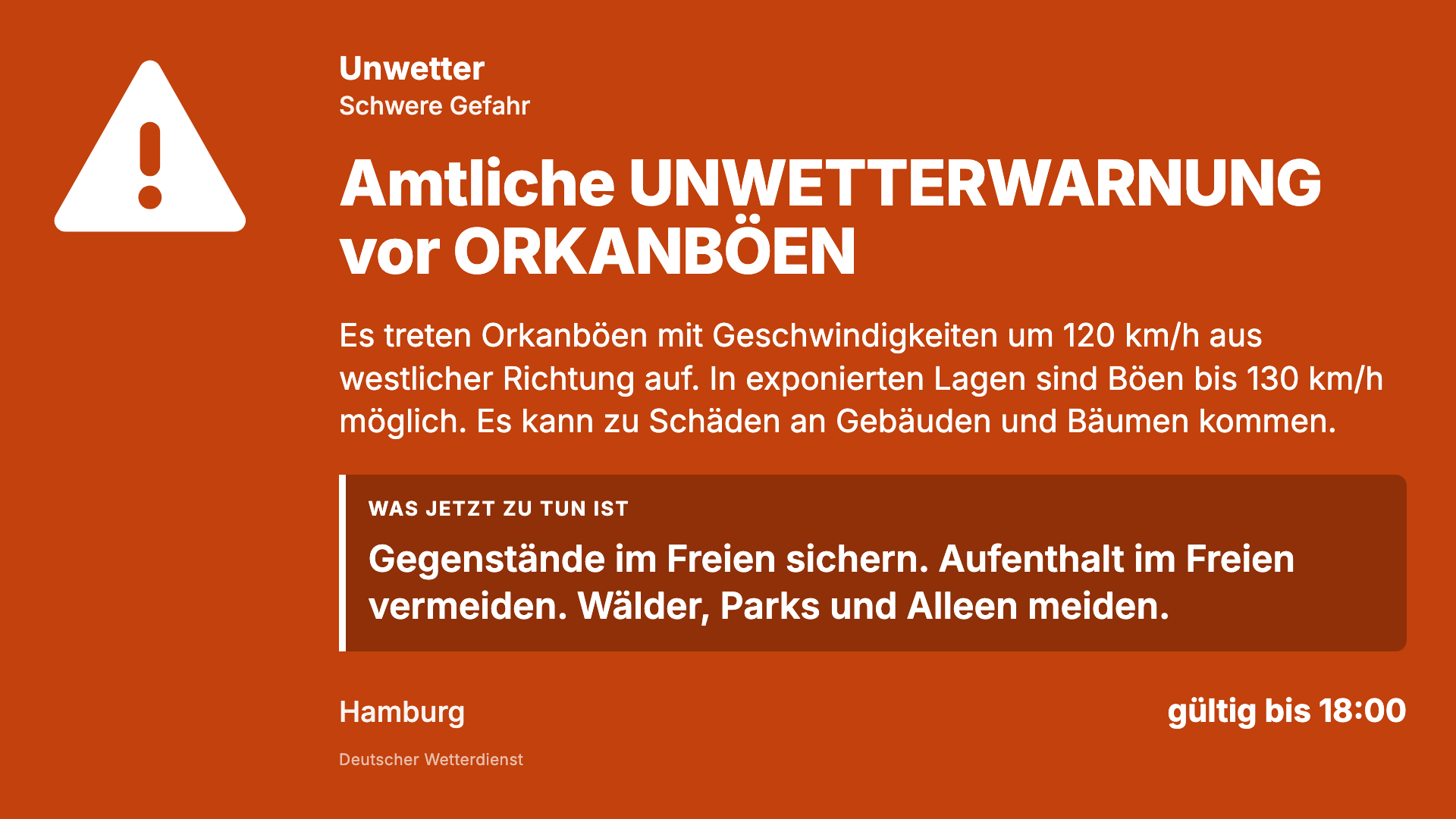 Warning in the Full screen view