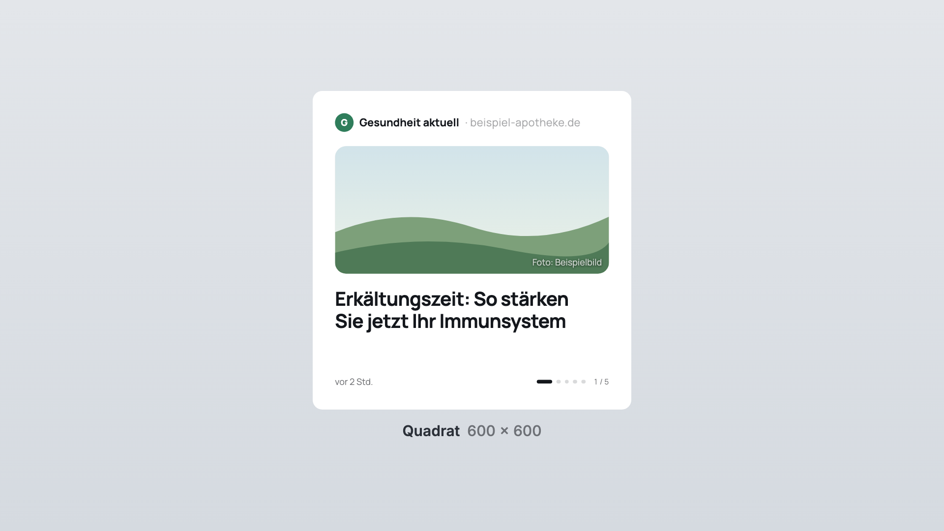 RSS feed in the Square view