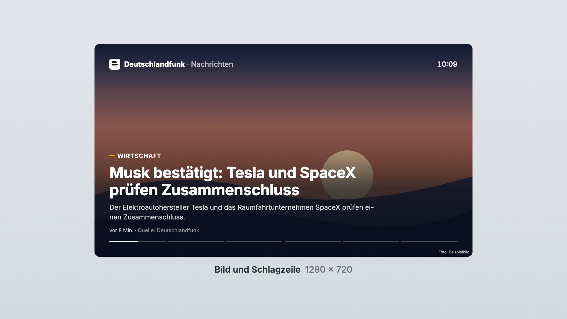 Deutschlandfunk in the Picture and headline view
