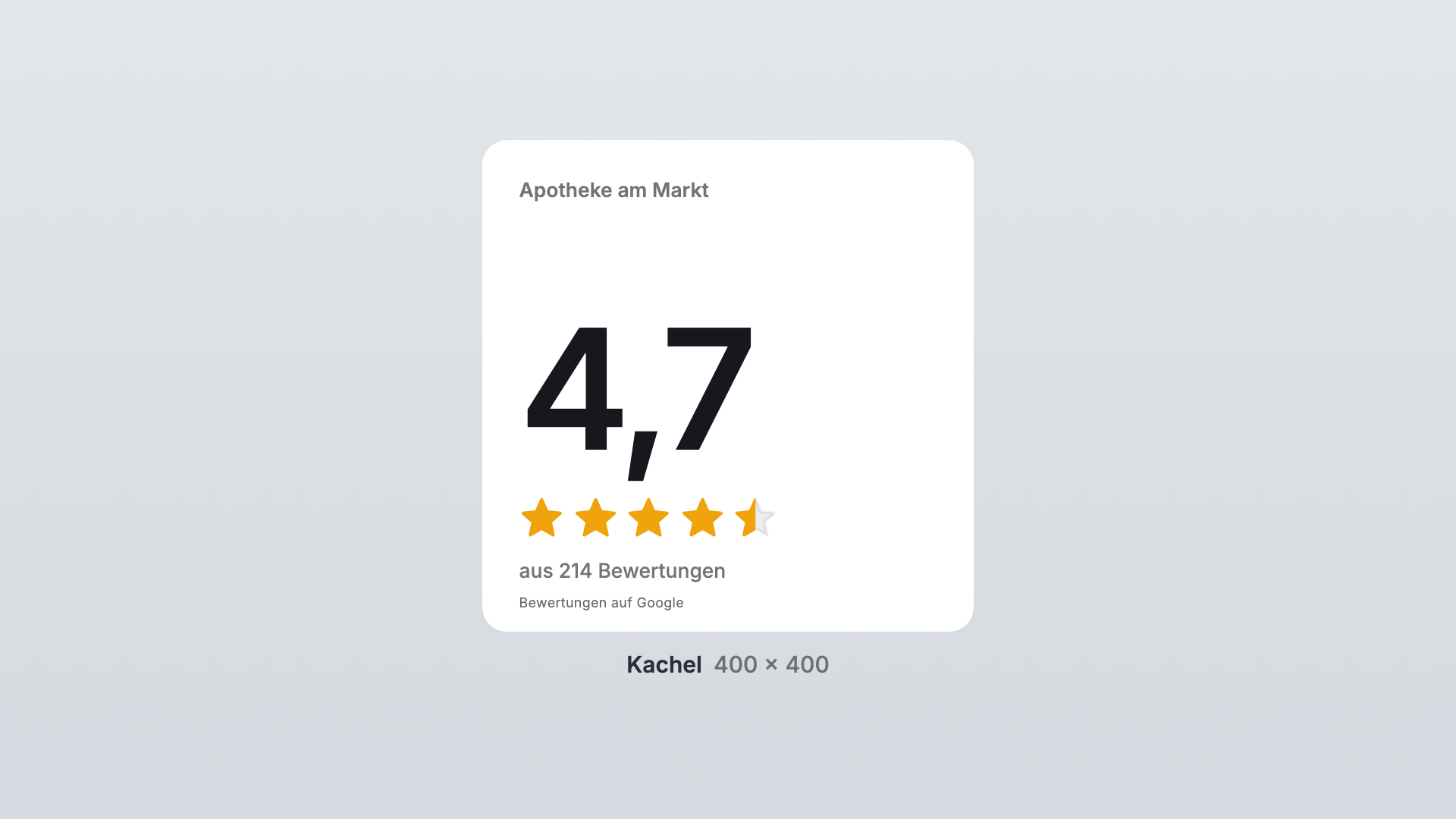 Reviews in the Tile view