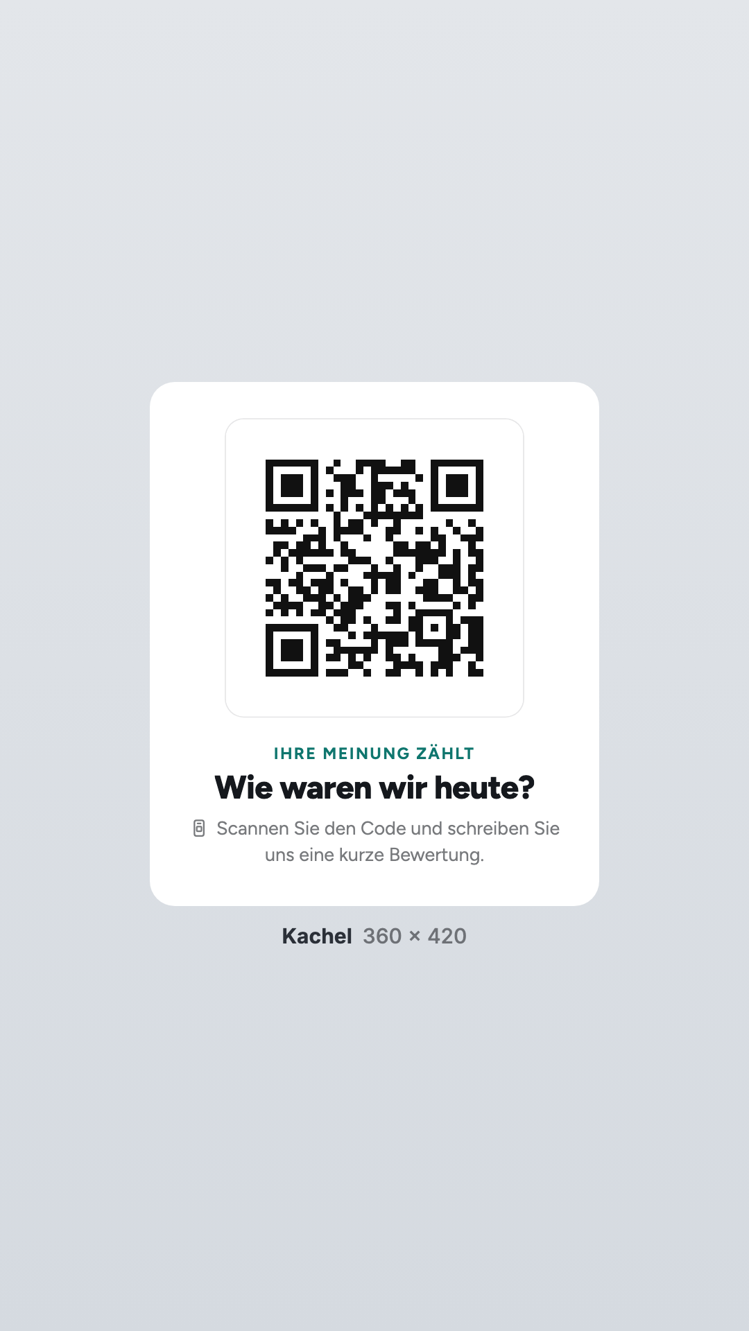 QR Code in the Tile view