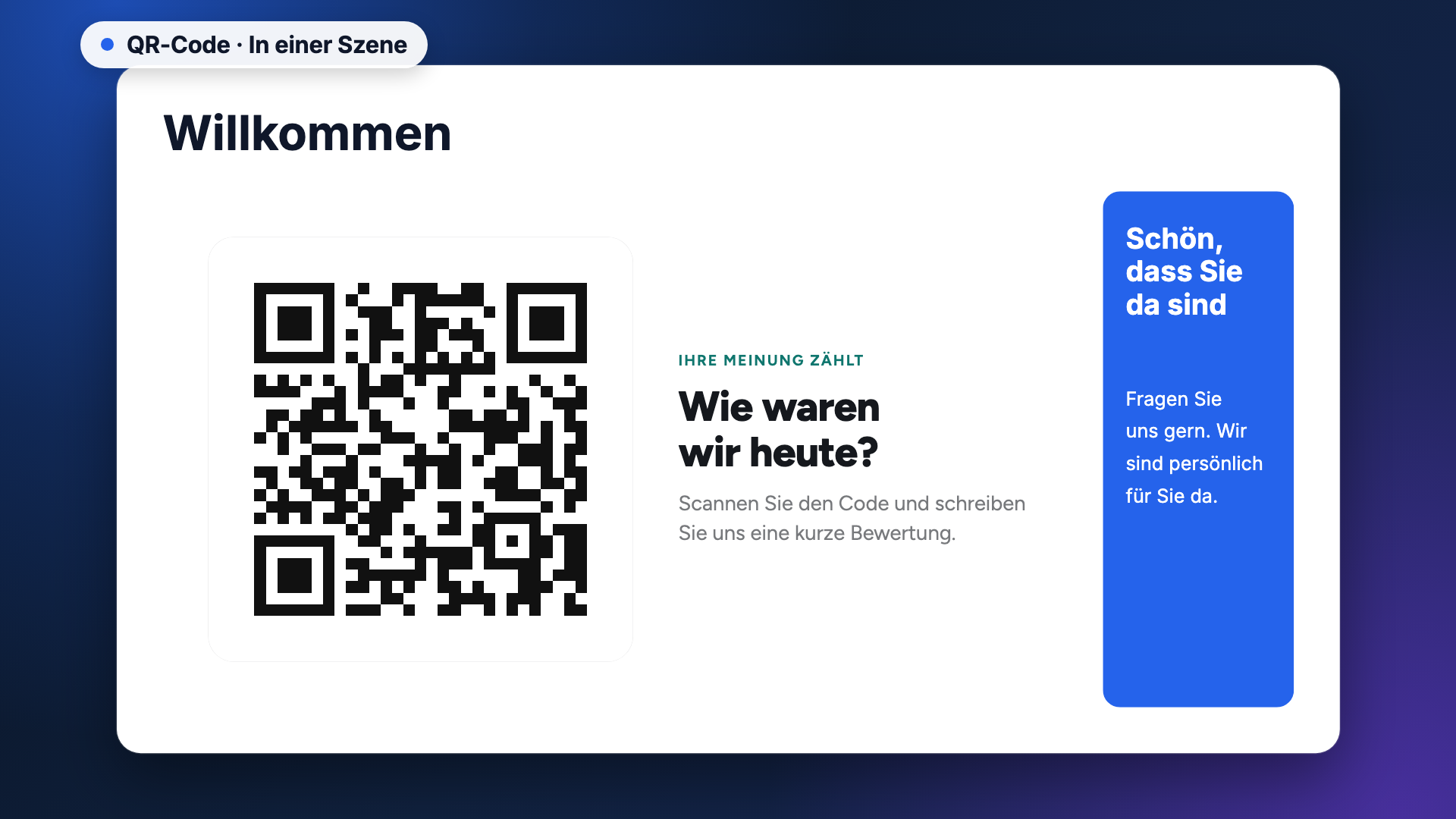QR-Code in der Ansicht scene-example