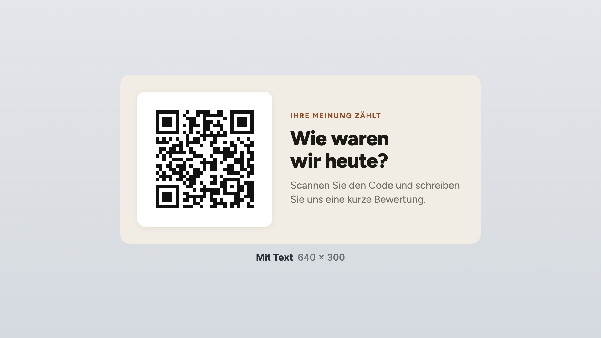 QR-Code in der Ansicht Mit Text