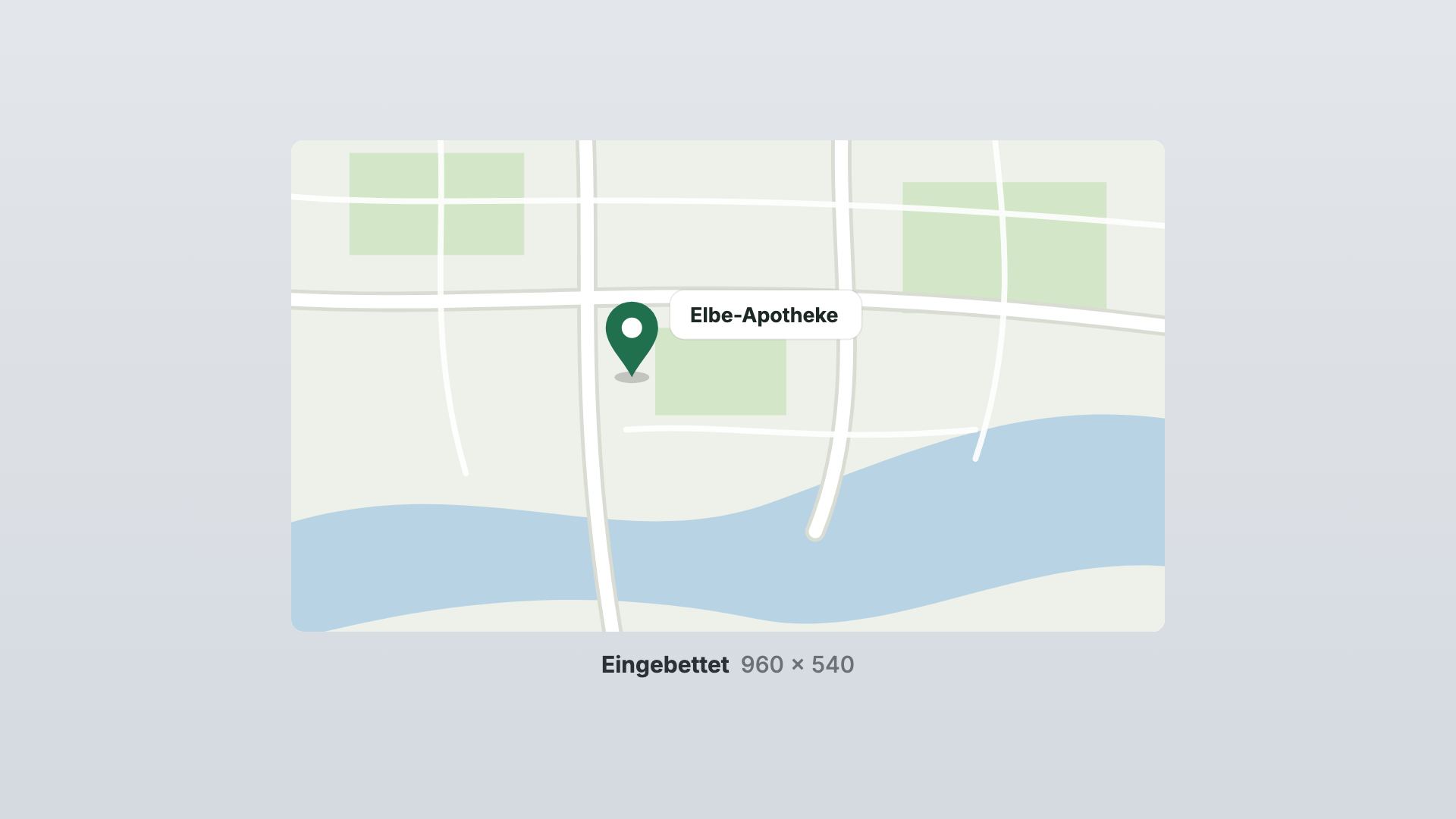 Einbettung in der Ansicht Eingebettet