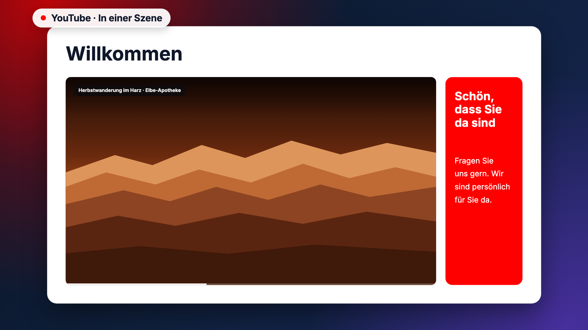 YouTube in der Ansicht scene-example
